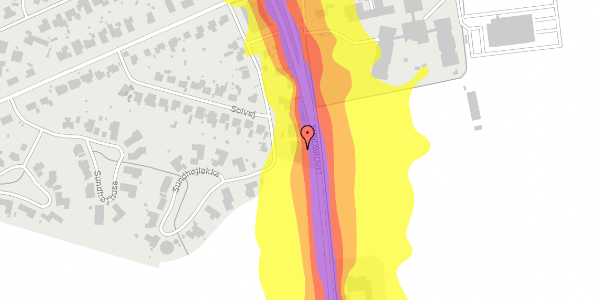 Trafikstøjkort på Sundbrovej 14, 5700 Svendborg