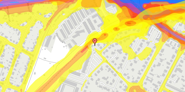 Trafikstøjkort på Mariendalsvej 97, 2000 Frederiksberg