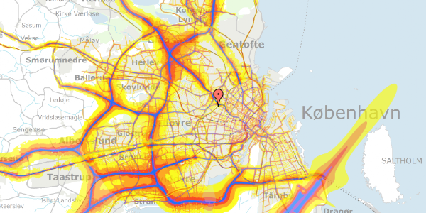 Trafikstøjkort på Vindruevej 2C, 2400 København NV