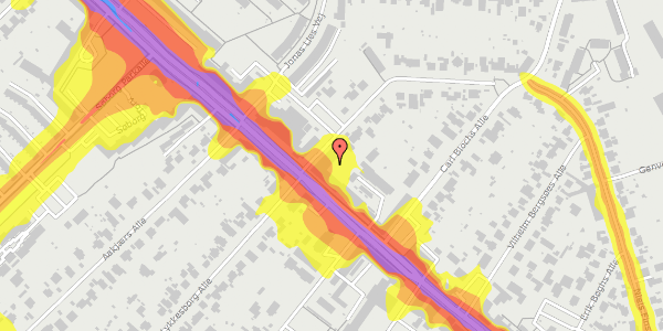 Trafikstøjkort på Niels Finsens Alle 71, 3. th, 2860 Søborg