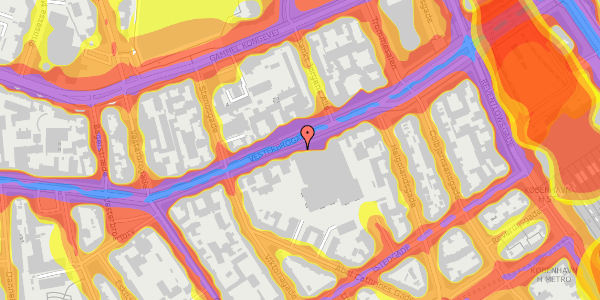 Trafikstøjkort på Vesterbrogade 27, 1. , 1620 København V