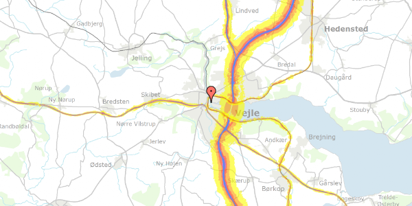 Trafikstøjkort på Foldegade 27, 1. , 7100 Vejle