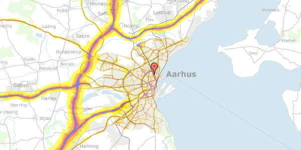 Trafikstøjkort på Ole Worms Allé 1B, k2. , 8000 Aarhus C