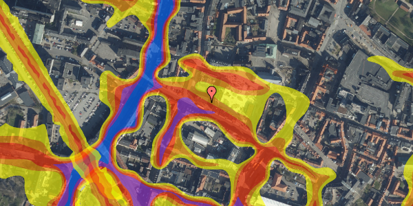 Trafikstøjkort på Vingårdsgade 14, st. , 9000 Aalborg