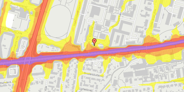 Trafikstøjkort på H.V. Nyholms Vej 2, 1. 1, 2000 Frederiksberg