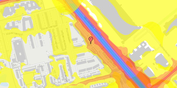 Trafikstøjkort på Firkløverparken 2, 2625 Vallensbæk
