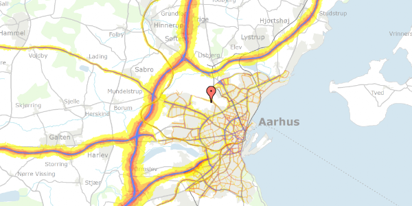 Trafikstøjkort på Haveforeningen Marienlyst 47, 8200 Aarhus N