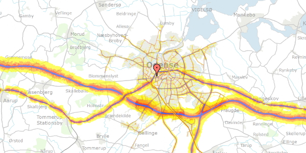 Trafikstøjkort på Gartnerbyen 116, st. 4, 5200 Odense V