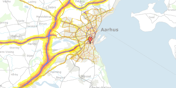 Trafikstøjkort på Ellemarksvej 64, 2. 1, 8000 Aarhus C