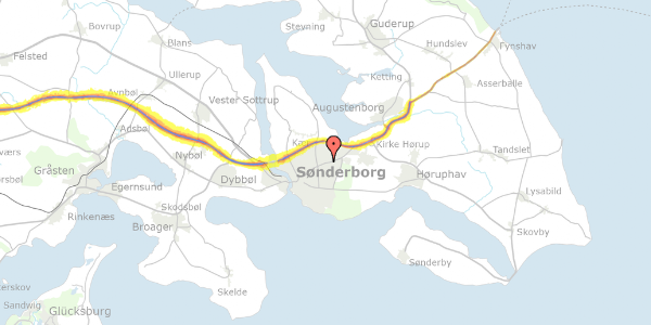 Trafikstøjkort på Augustenborg Landevej 19, 1. , 6400 Sønderborg