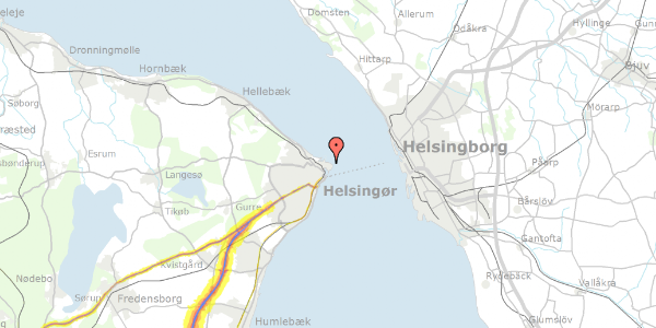 Trafikstøjkort på Kronborg 4B, st. , 3000 Helsingør