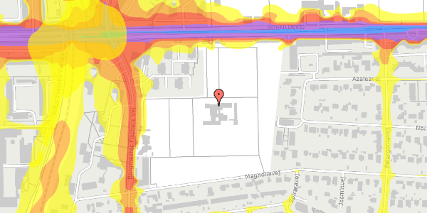 Trafikstøjkort på Roskildevej 59B, 2000 Frederiksberg