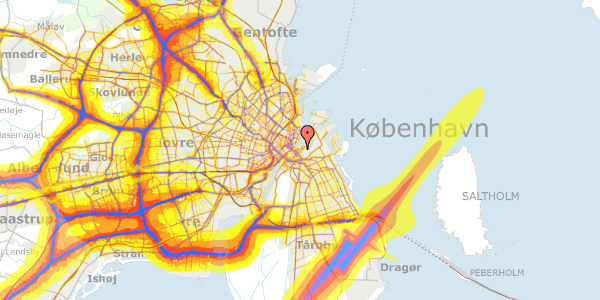 Trafikstøjkort på Overgaden Oven Vandet 62A, 1. 2, 1415 København K