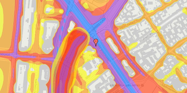 Trafikstøjkort på H.C. Andersens Boulevard 4, 4. , 1553 København V