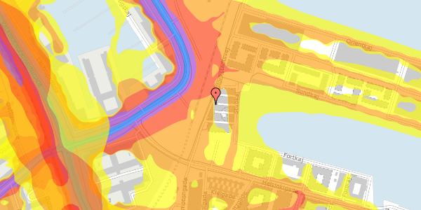 Trafikstøjkort på Southamptongade 22, 2. th, 2150 Nordhavn