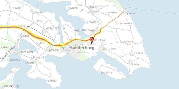 Trafikstøjkort på Grønnemosevej 49, 6400 Sønderborg