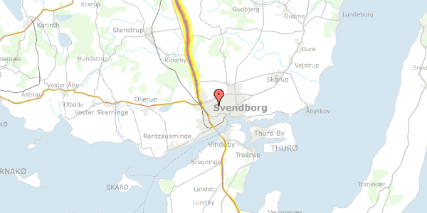 Trafikstøjkort på Havelund 51, 5700 Svendborg