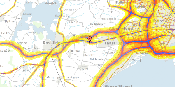 Trafikstøjkort på Kongelysvej 21, 2640 Hedehusene