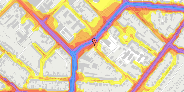 Trafikstøjkort på Benediktsgade 44N, 5000 Odense C