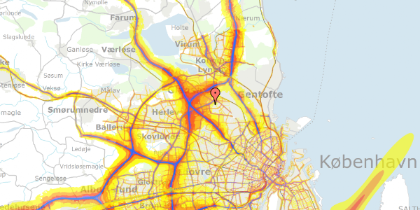 Trafikstøjkort på Gladsaxevej 400C, 1. 4, 2860 Søborg