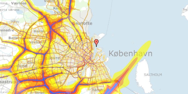 Trafikstøjkort på Langelinie Allé 35, 3. , 2100 København Ø