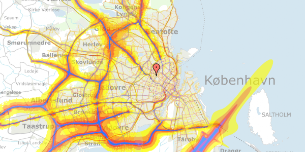 Trafikstøjkort på Nørrebro Vænge 16, st. 12, 2200 København N