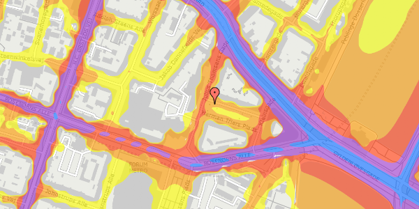 Trafikstøjkort på Herman Triers Plads 10, 1631 København V