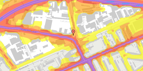 Trafikstøjkort på Prags Boulevard 45, st. , 2300 København S