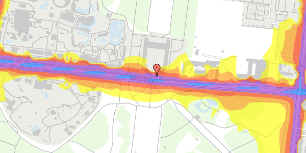 Trafikstøjkort på Roskildevej 28, 2000 Frederiksberg