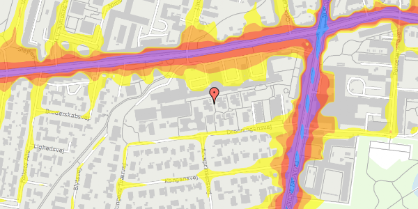 Trafikstøjkort på Dronningensvej 16B, 2000 Frederiksberg