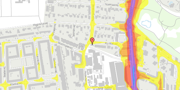 Trafikstøjkort på Aurikelvej 31, 2000 Frederiksberg