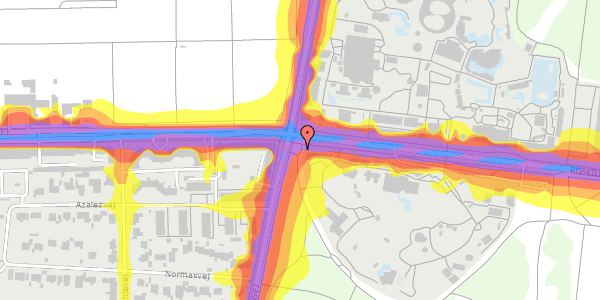 Trafikstøjkort på Roskildevej 27, 1. , 2000 Frederiksberg