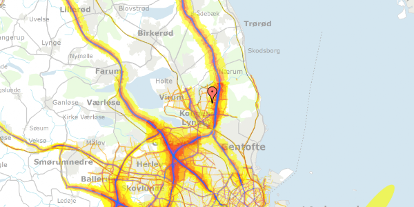 Trafikstøjkort på Hf. Lyngen 49, 2800 Kongens Lyngby