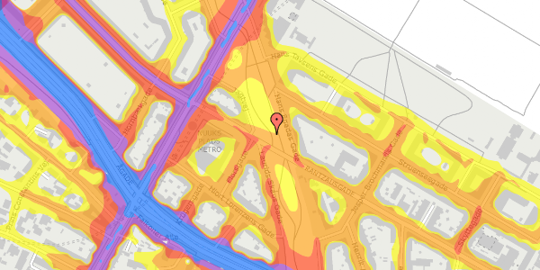 Trafikstøjkort på Hans Egedes Gade 10, 2200 København N