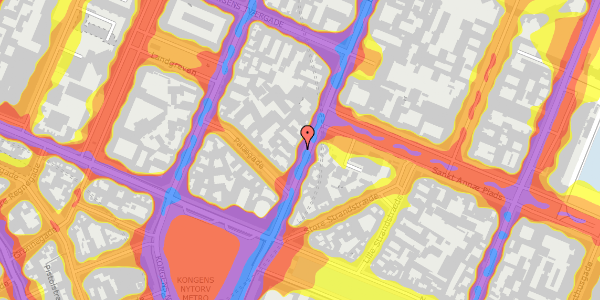 Trafikstøjkort på Bredgade 23, 2. tv, 1260 København K