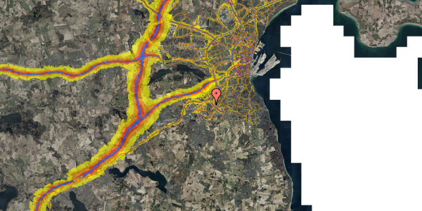 Trafikstøjkort på Rosenhøj Allé 15, st. tv, 8260 Viby J