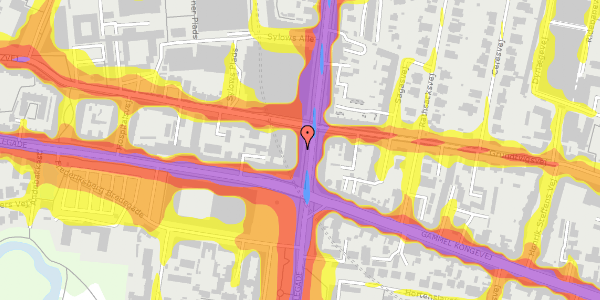 Trafikstøjkort på Falkoner Alle 3, 2. , 2000 Frederiksberg