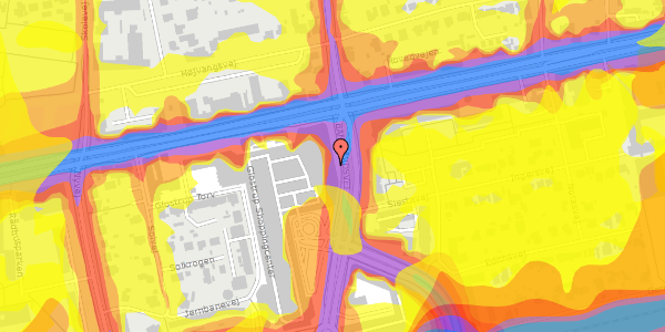 Trafikstøjkort på Glostrup Shoppingcenter 47, st. , 2600 Glostrup