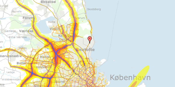 Trafikstøjkort på Ejgårdsvej 11, 2920 Charlottenlund