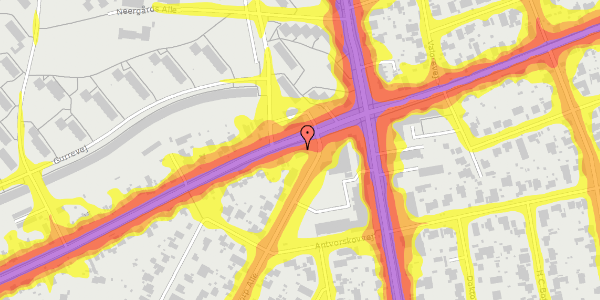 Trafikstøjkort på Brostykkevej 133, 2650 Hvidovre