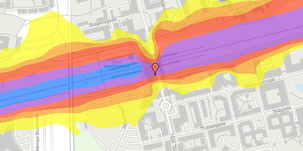 Trafikstøjkort på Høje Taastrup Boulevard 38, st. , 2630 Taastrup