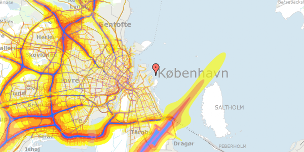 Trafikstøjkort på P-Vej 15, 2300 København S