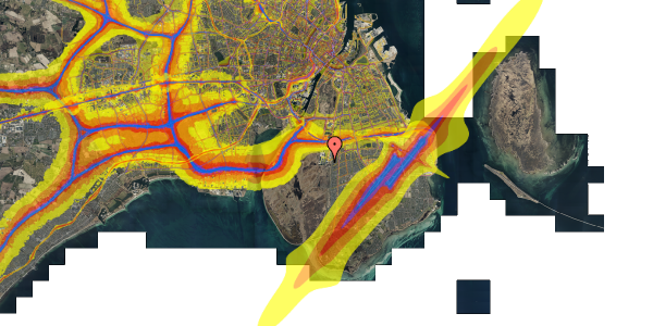 Trafikstøjkort på Robert Jacobsens Vej 95, st. th, 2300 København S