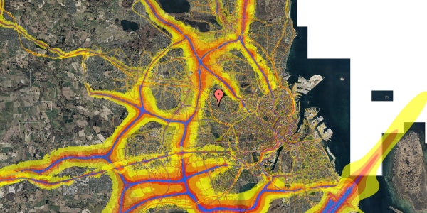 Trafikstøjkort på Vallekildevej 92, kl. , 2700 Brønshøj