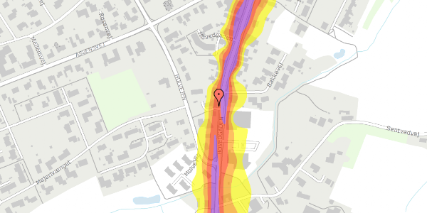 Trafikstøjkort på Hovedgaden 28B, 5853 Ørbæk