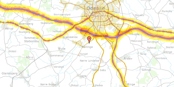 Trafikstøjkort på Svenstrupvej 96, 5260 Odense S