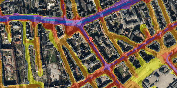 Trafikstøjkort på Gasværksvej 8A, 1656 København V