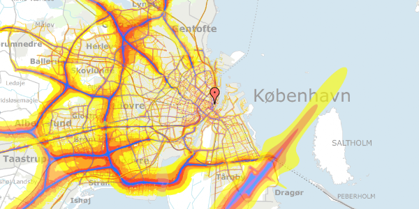 Trafikstøjkort på Antonigade 4, 3. th, 1106 København K