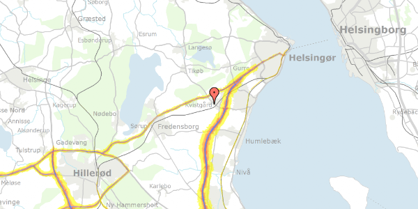 Trafikstøjkort på O.F. Kvistgård 48C, 3490 Kvistgård