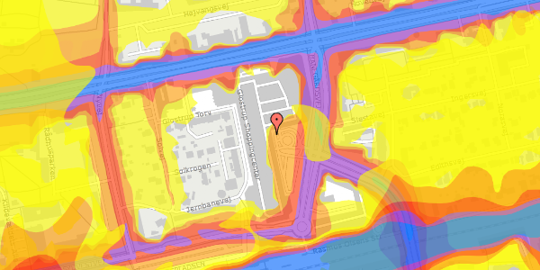 Trafikstøjkort på Glostrup Shoppingcenter 66, st. , 2600 Glostrup